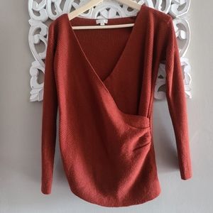 Burnt orange sweater, long sleeve.